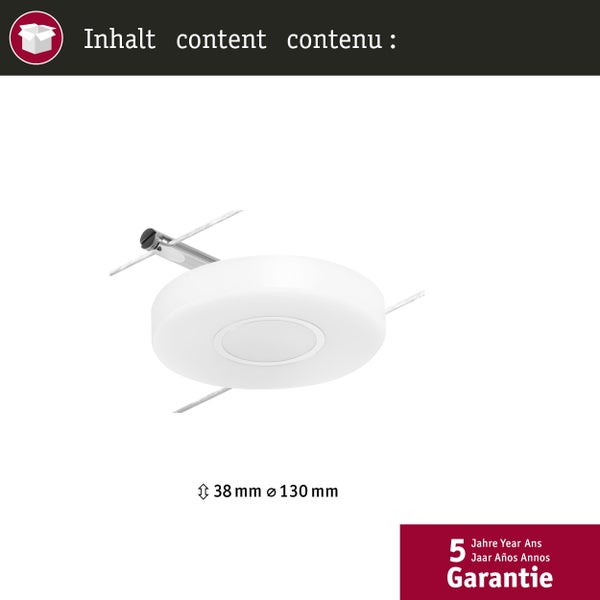 Paulmann DiscLED Spot mit 5-Jahres-Garantie und Verpackung