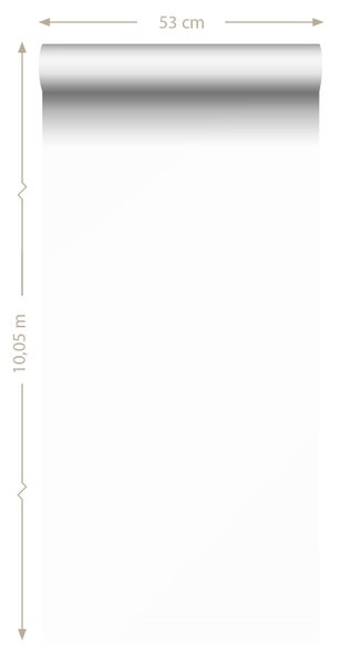 Sanders und Sanders Tapete Uni Weiß - 53 cm x 10.05 m - 935202