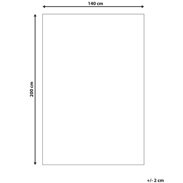 Teppich EZINE Beige 140 x 200 cm Wolle