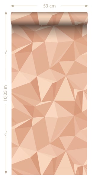 Sanders und Sanders Tapete 3D-Muster Terrakottarosa - 50 x 900 cm - 935273
