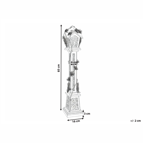 Skizze einer Dekosäule mit den Maßen 85 x 16 x 6 cm
