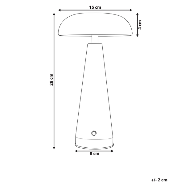 Kabellose LED Tischlampe BOCONO mit Dimmer Metall Weiß