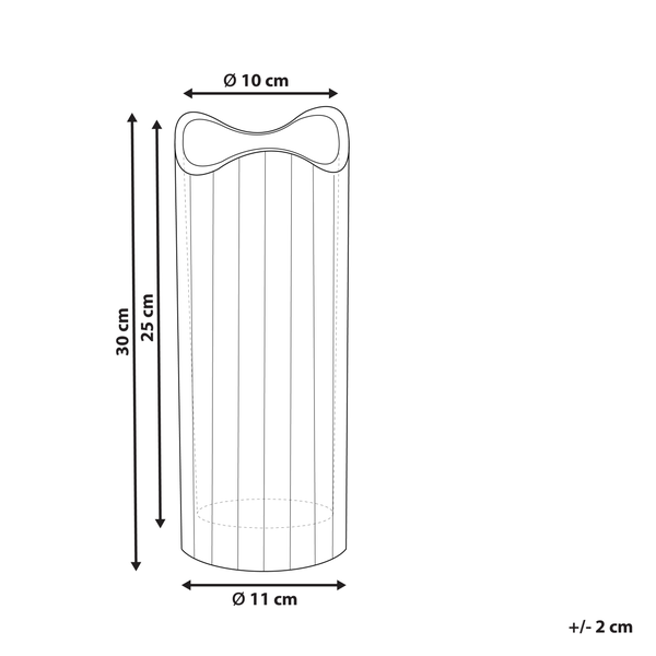 Blumenvase PERDIKI Glas 30 cm Grau