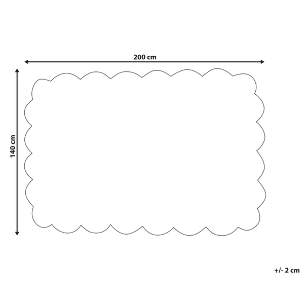 Kinderteppich SAREKI Beige 140 x 200 cm Baumwolle