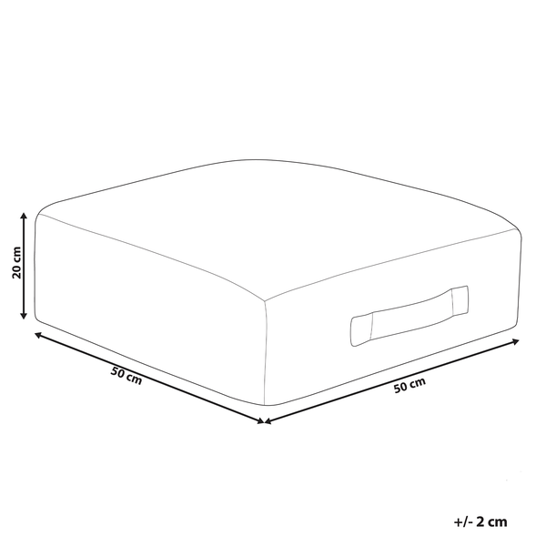 Pouf SHASA Baumwolle Beige 50 cm 50 cm 20 cm