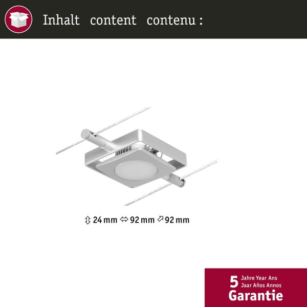 Paulmann Logo mit Hinweis auf fünf Jahre Garantie