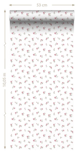 Sanders und Sanders Tapete Blumen Rosa - 50 x 900 cm - 935396