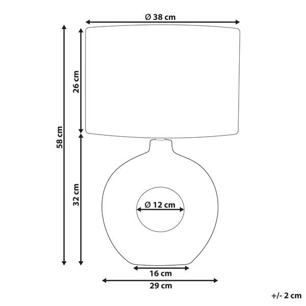 Tischlampe VENTA Keramik Weiß