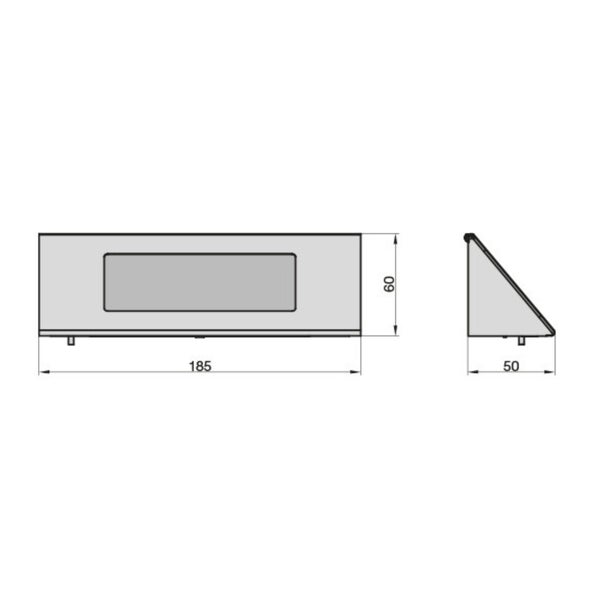 BASI Solar-Wandleuchte SWL 60 für z.B. Hausnummern mit 4 weißen LEDs Material Edelstahl