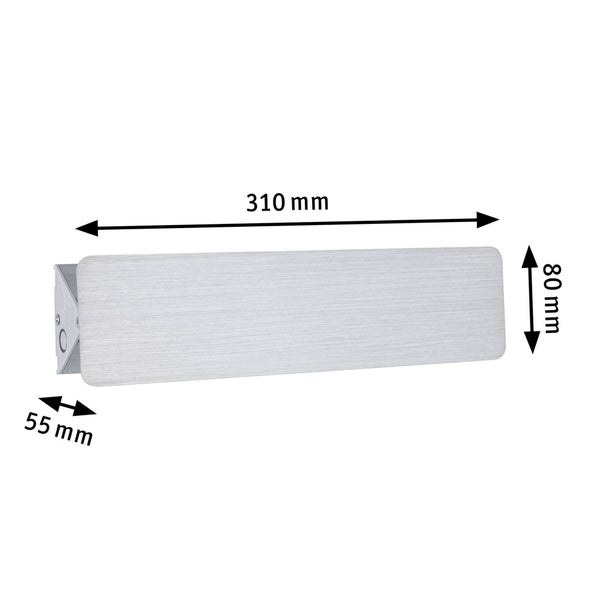LED Wandleuchte Katla 2700K 340lm 230V 7W Alu gebürstet