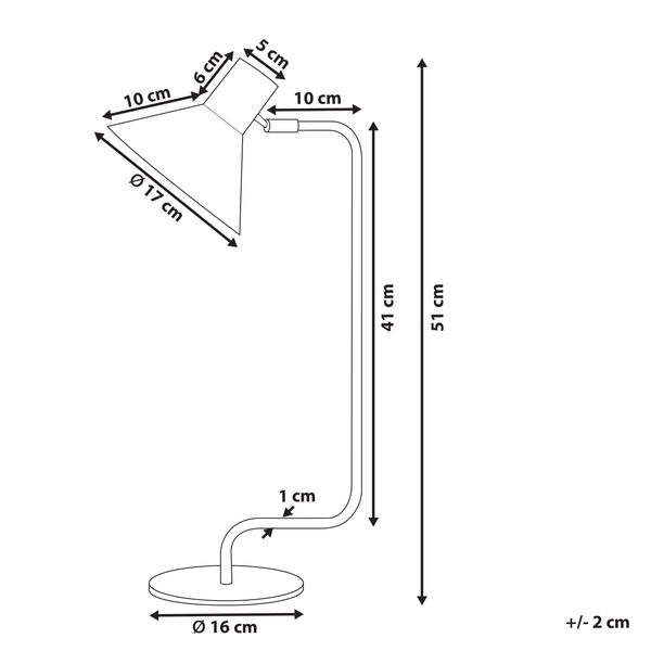 Schreibtischlampe RIMAVA verstellbar Metall Orange