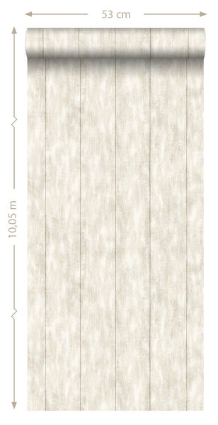 ESTAhome Tapete Holz-Optik Beige - 53 cm x 10.05 m - 128008