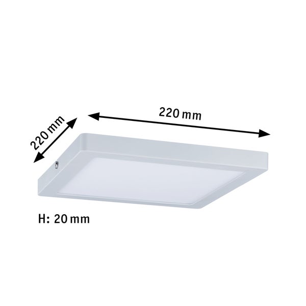 LED Panel Atria eckig 220x220mm 14W 1150lm 4000K Weiß