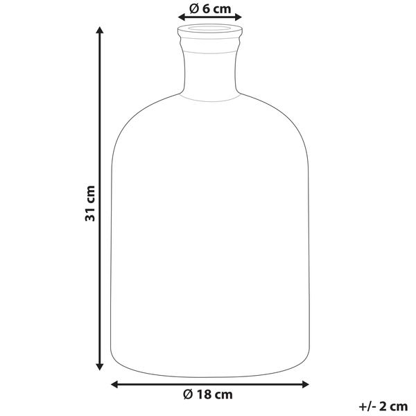 Dekovase PULAO Glas 31 cm Grün