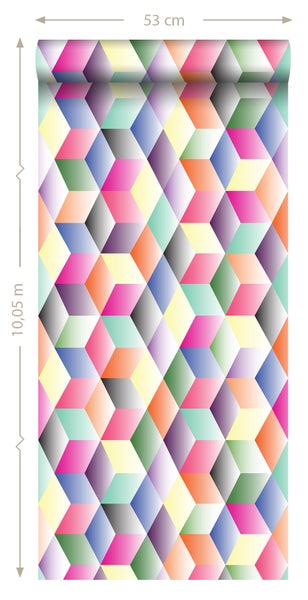 Origin Wallcoverings XXL-Vliestapete grafisches Muster Mehrfarbig - 50 x 900 cm - 357206