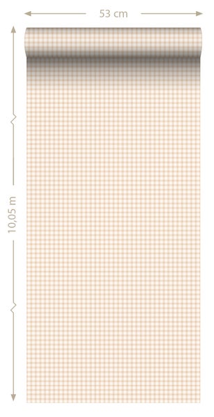 ESTAhome Tapete Streifenmuster Terrakotta - 50 x 900 cm - 131642