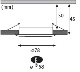LED Einbauleuchte 3-Step-Dim Nova Coin Basisset starr IP44 rund 78mm Coin 3x6W 3x470lm 230V dimmbar 2700K Chrom