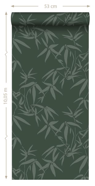 Origin Wallcoverings Tapete Bambusblätter Dunkelgrün - 53 cm x 10.05 m - 347738