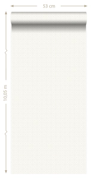 Origin Wallcoverings Tapete Spitzemotiv Silber - 53 cm x 10.05 m - 346816