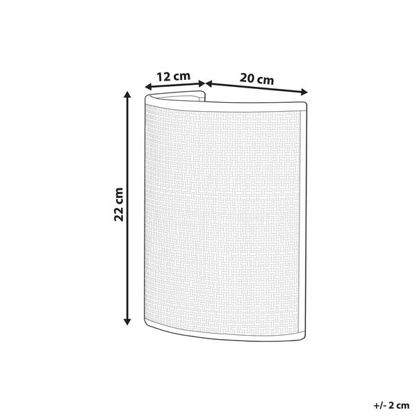 Wandlampe CARIO Rattan Naturfarben
