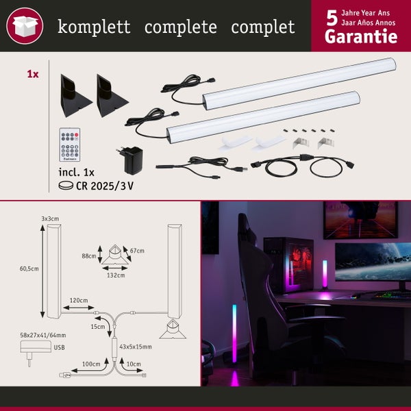 LED Stripes mit Fernbedienung zur indirekten Beleuchtung im Wohnzimmer