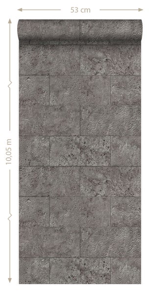 Origin Wallcoverings Tapete Stein-Optik Taupe - 53 cm x 10.05 m - 347582