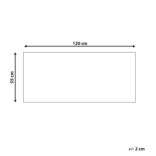 Abbildung mit den Maßen 120 cm mal 55 cm