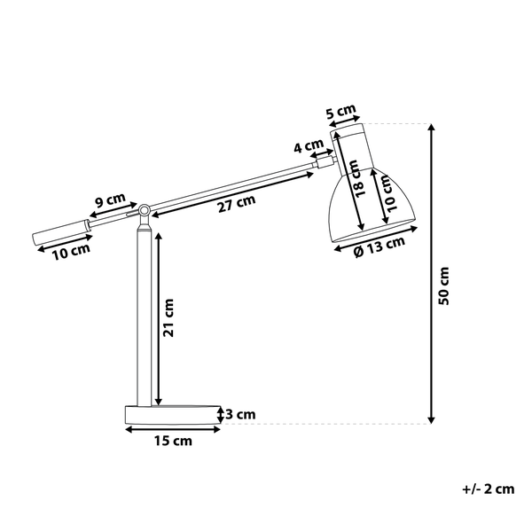 Schreibtischlampe PECKOS verstellbar Metall Weiß