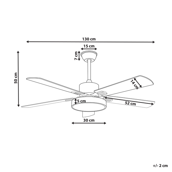 Deckenventilator mit Licht HOBBLE mit Fernbedienung Mintgrün