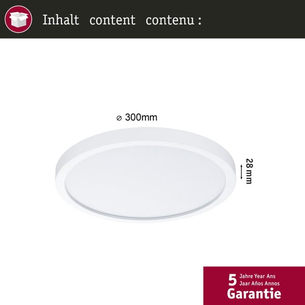 LED Panel Alya rund 300mm 29W 2800lm 3000 - 6500K Weiß