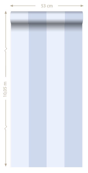 Origin Wallcoverings Tapete Streifen Hellblau - 53 cm x 10.05 m - 346810