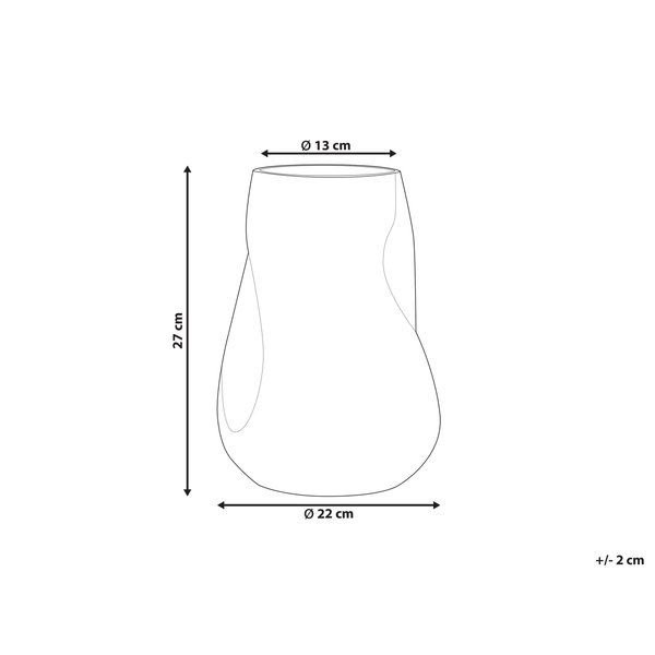Blumenvase IMEROS Glas 27 cm Goldbraun