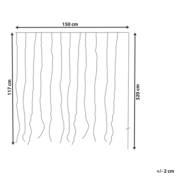 Smart LED Lichtervorhang mehrfarbig mit App-Steuerung 150 cm KULUSUK