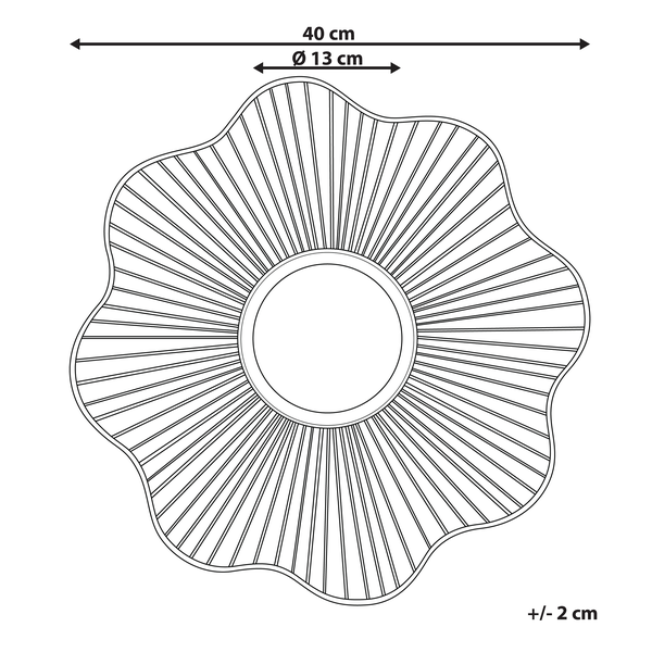 Runder Spiegel mit Blattmusterrahmen