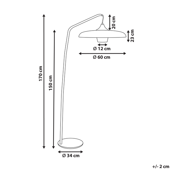 Stehlampe KALOMO Papierschnur Schwarz