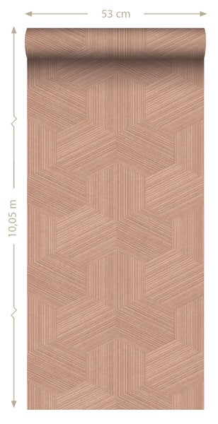 Origin Wallcoverings Tapete 3D-Muster Terrakottarosa - 50 x 900 cm - 347943