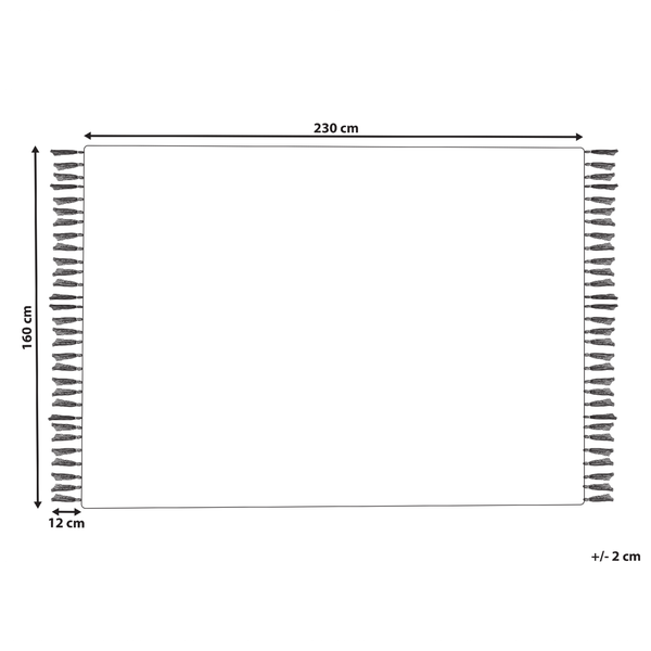 Outdoor Teppich dunkelgrün / weiß 160 x 230 cm Streifenmuster Kurzflor BADEMLI