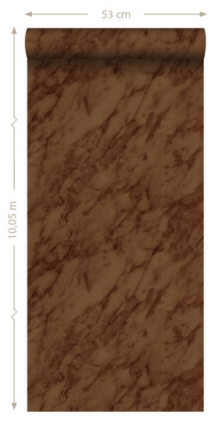 Origin Wallcoverings Tapete Marmor-Optik Rostbraun - 53 cm x 10.05 m - 347392