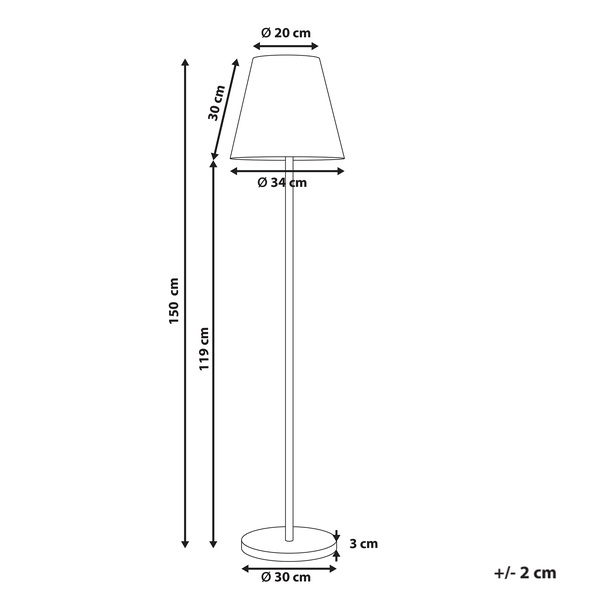 Solar LED-Stehleuchte für den Außenbereich FONESCA Weiß