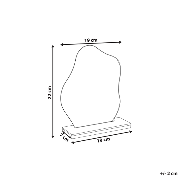 Abmessungen der LED-Tischleuchte: 22 x 19 x 7 cm