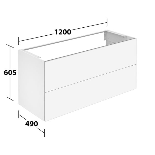 KEUCO Emma Badmöbel-Set 120 cm 2-teilig, mit Doppelwaschtisch und Unterbau