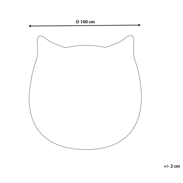 Kinderteppich KITTY Weiß ø 100 cm