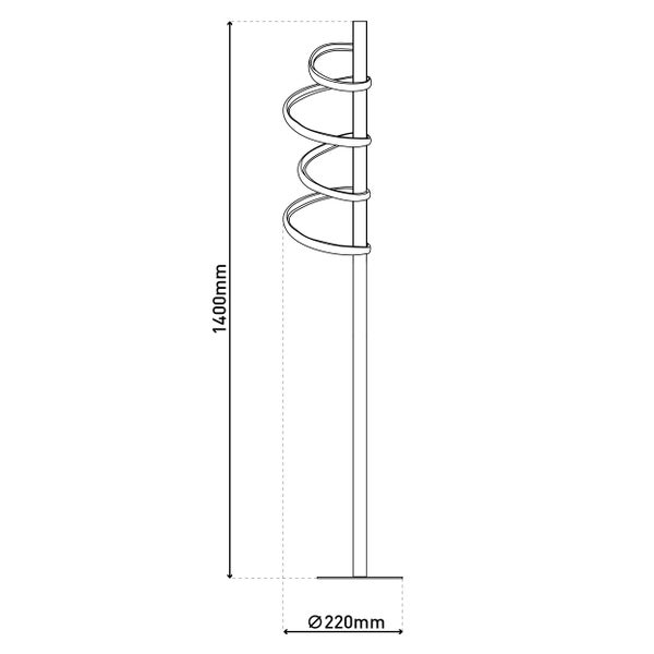 LED-Stehleuchte BELLEZA, moderne Stehlampe aus Metall und Kunststoff in Nickel matt und Weiß, mit fest verbauten LEDs, 140 hoch, Beleuchtung für Wohnzimmer, Esszimmer, Schlafzimmer oder Büro.