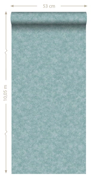 ESTAhome Tapete Uni Aqua Grün - 53 cm x 10.05 m - 148306