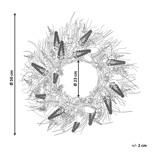 Dekokranz GUANCHA 50 cm Rosa