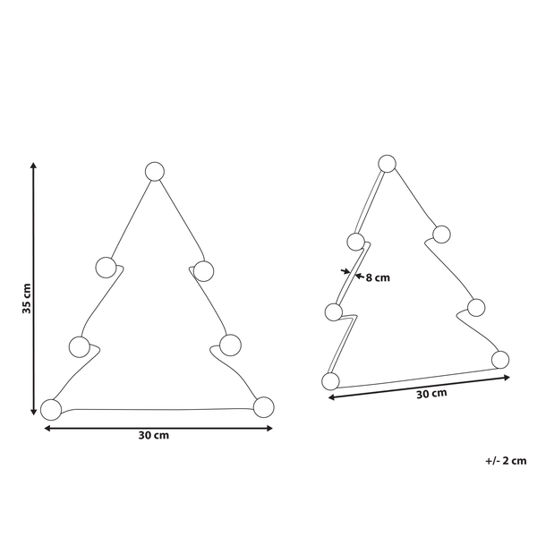 Dekokissen Weihnachtsbaum rot / grün 35 x 30 cm 2er Set TREAT