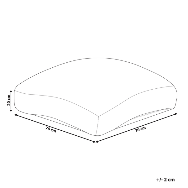 Pouf JOARA Baumwolle Beige 70 cm 70 cm 15 cm