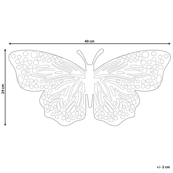 Dekofigur Schmetterling MADIUN Metall Gold