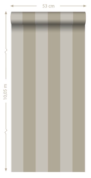 Origin Wallcoverings Tapete Streifen Taupe - 53 cm x 10.05 m - 326111