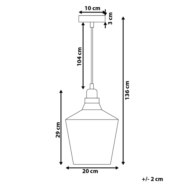 Hängeleuchte Glas goldgelb Glockenform SANTON